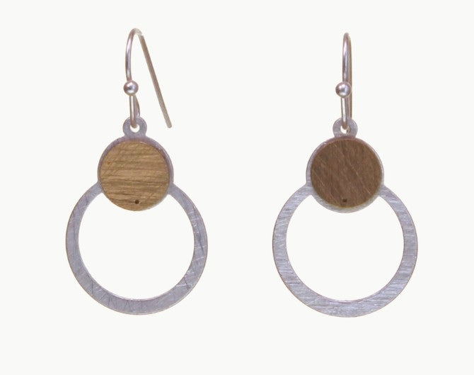 Brass Scratch Metal Earring