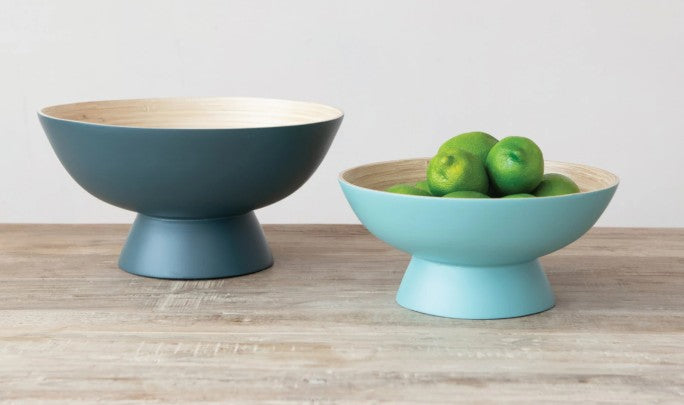 Footed Bamboo Bowls