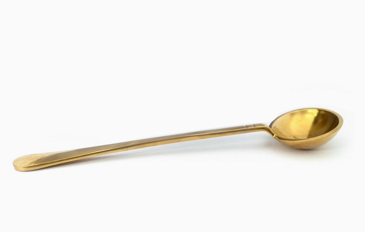 Punjabi Brass Serving Spoon: 12"