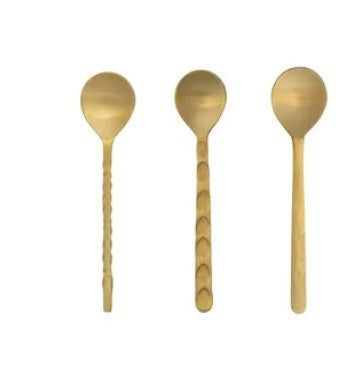 Brass Spoon with Formed Handle, 3 Styles