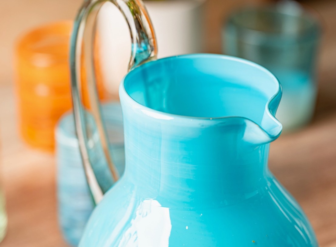 Handblown Glass Pitcher