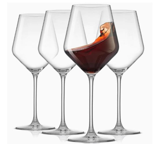 Layla Crystal Stemmed Red Wine Glasses, 17 Oz Set of 4