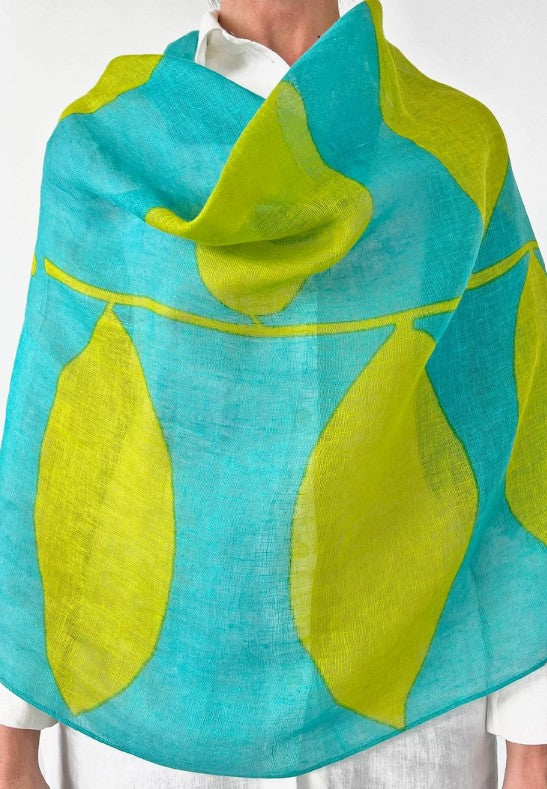 Plant Linen Scarf, Multiple Colors