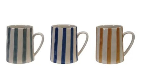 Stoneware Mug with Stripes