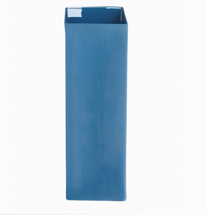 Blue Stoneware Cube Vases (Large)