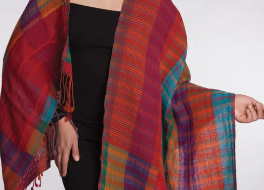 Kalya Wool and Cotton Shawl/Scarf
