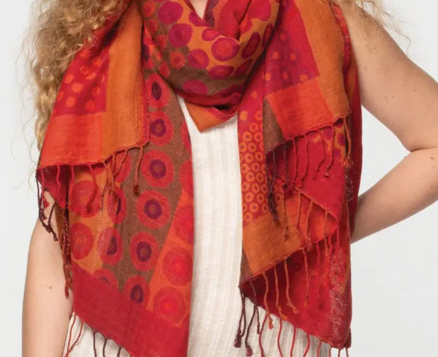 Kalya Wool and Cotton Shawl/Scarf