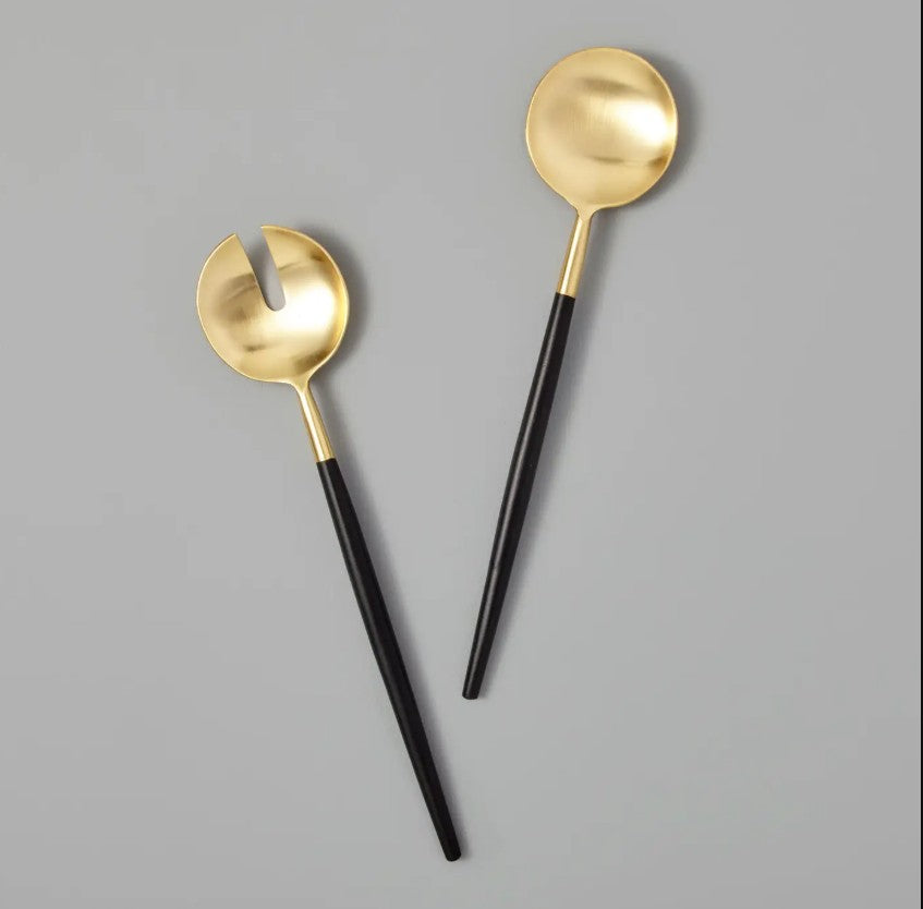 Black and Gold Serving Set