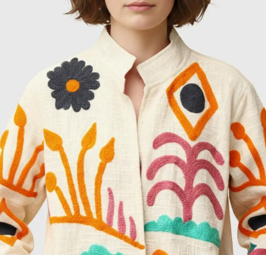 Hand Embroidered Suzani Jacket
