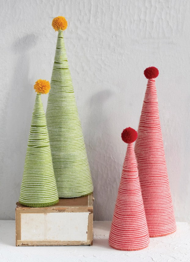 Wool Yarn Wrapped Tree, Two Sizes